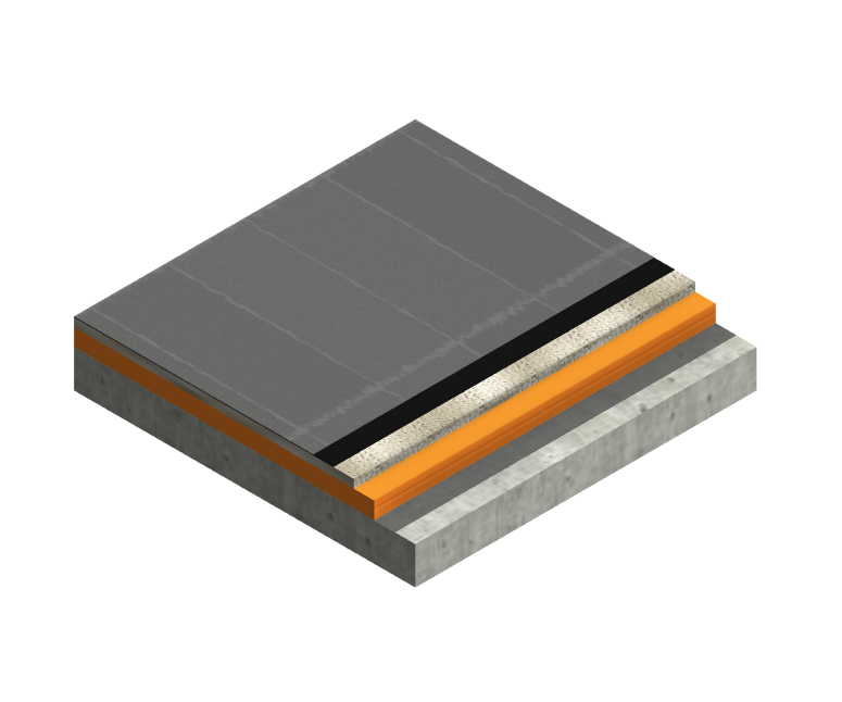 Система с наплавляемой гидроизоляцией в 2 слоя